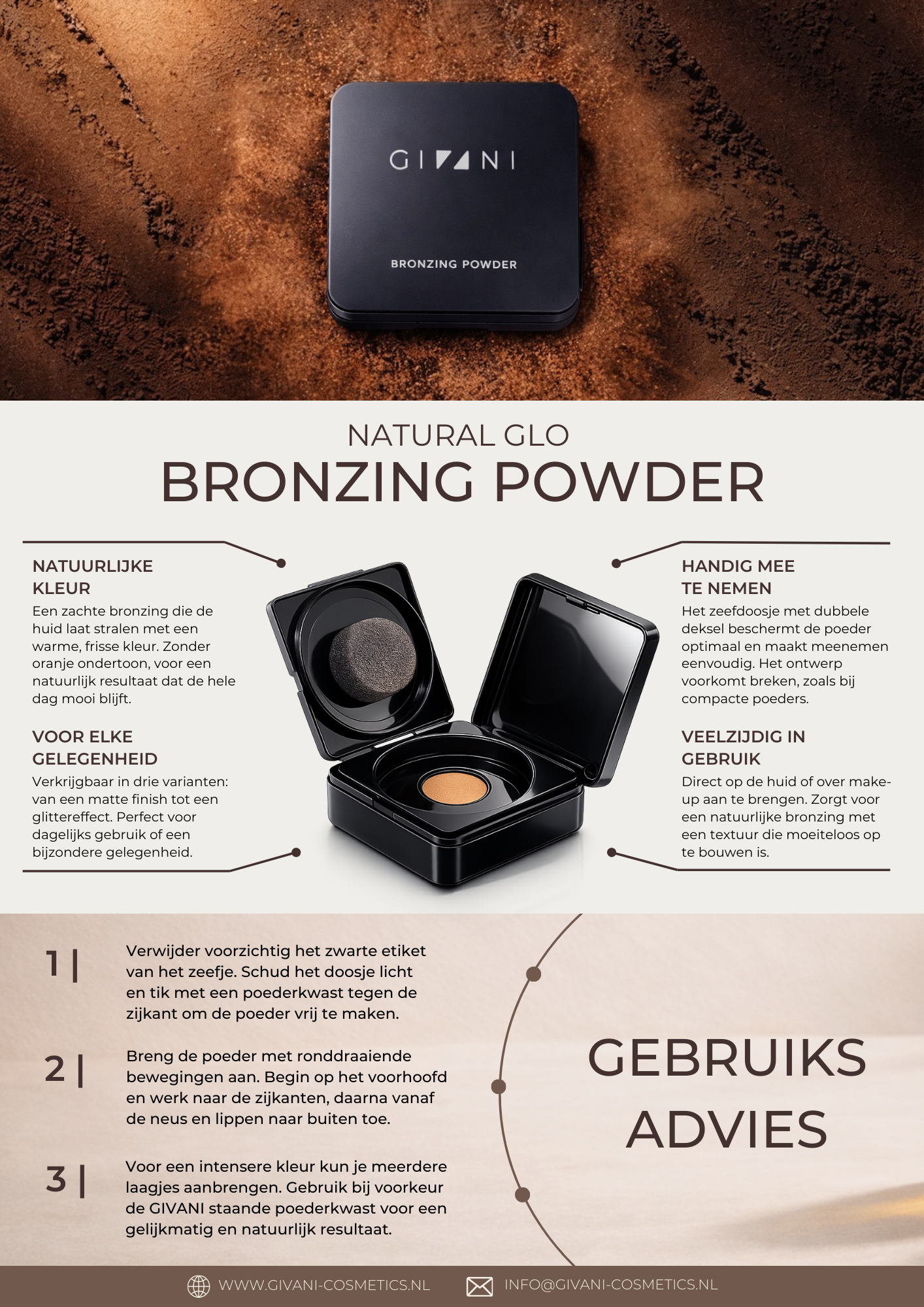 Combi Voordeel Bronzing Powder  &amp; Staande poederkwast