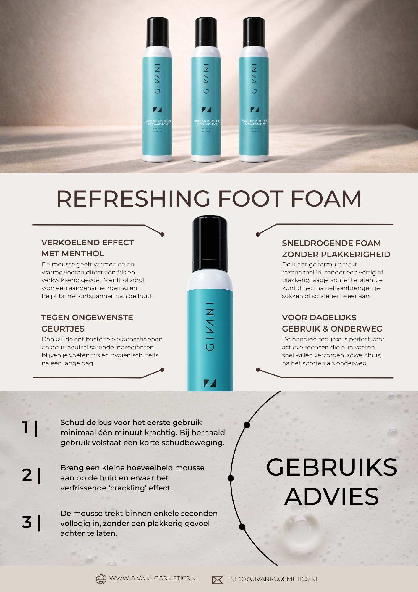 Crackling Refreshing Foam  Foot - Hand- Body 200 ml