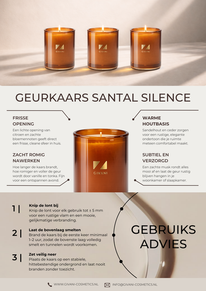 Geurkaars Santal Silence