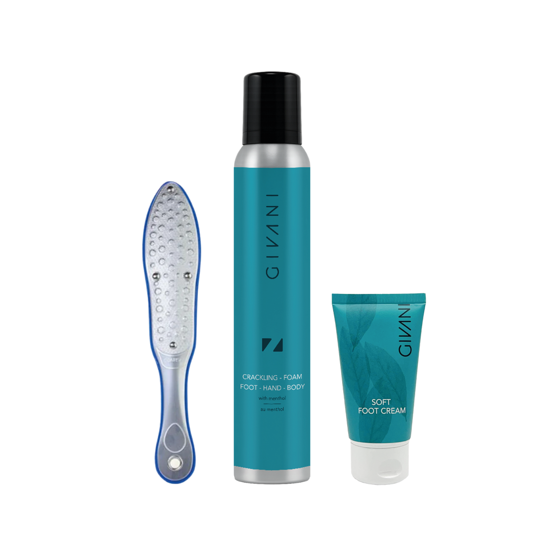 AANBIEDING | Crackling Foot Foam + Foot Cream + Pedicure Rasp